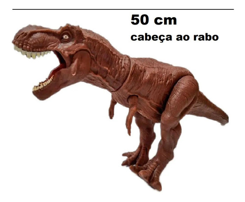 Imagem 3 de 7 de Brinquedo Dinossauro 50 Cm Tiranossauro Rex Vinil - Miketa