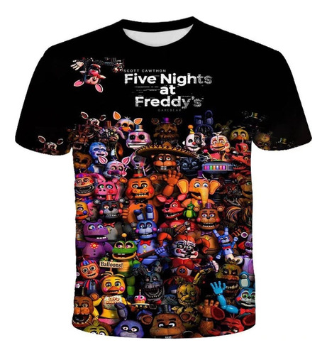 Five Nights At Freddy's Camisetas Moda Manga Corta