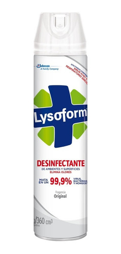 Desinfectante Lysoform Original En Aerosol 360 Ml