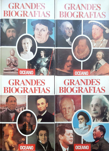 Grandes Biografías 4 Tomos Tapa Dura Colección Completa #