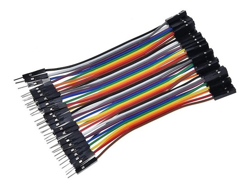 Cables Dupont 13cm 40p Macho Hembra Para Modulos Arduino Ras