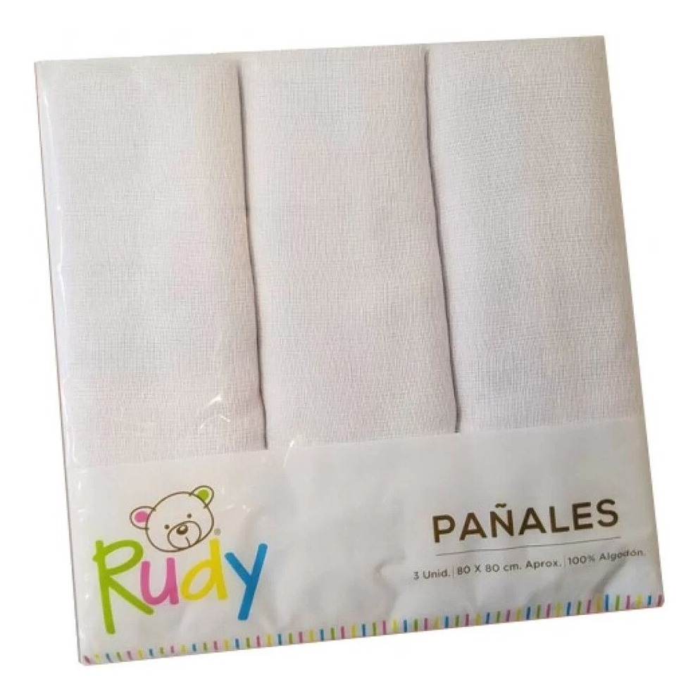 Pañal Algodón (tuto) Rudy Pack X3 Un Blanco