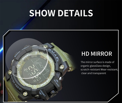Reloj Electrónico Multifunción Deportivo Impermeable Para Es