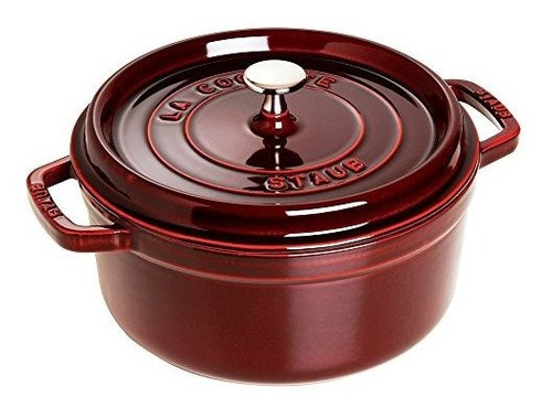 Staub Hierro Fundido 9-quart Ronda Cocotte, Granadina Rojo.