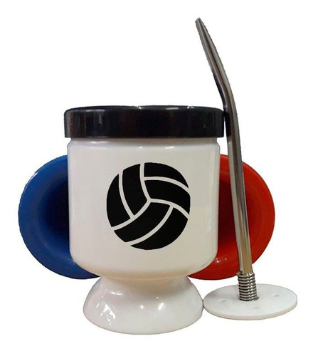 Mate Plastico Pelota De Voley Deporte