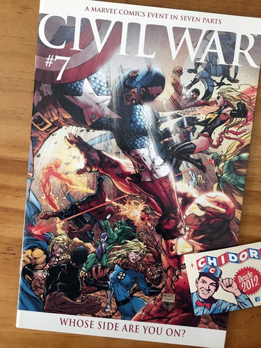 Comic - Civil War #7 Michael Turner Captain America Iron Man