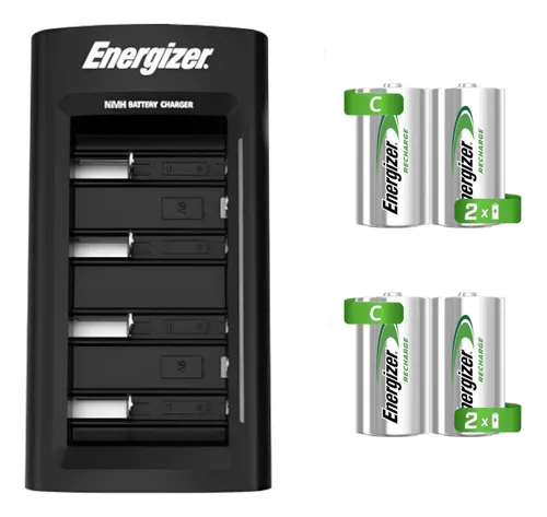 comprar Cargador Universal Energizer + 4 Pilas Recargables Tamaño C