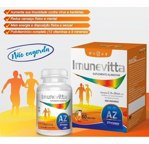 Imunevitta Nutrientes De A A Zinco 60 Cáps