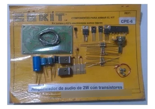 Kit Amplificador De Audio De 2w Con Transistores Libro Audio