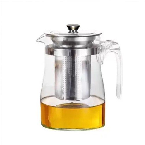 Chaleira De Vidro C/ Infusor De Chá Aço Inox 600ml C/ Alça