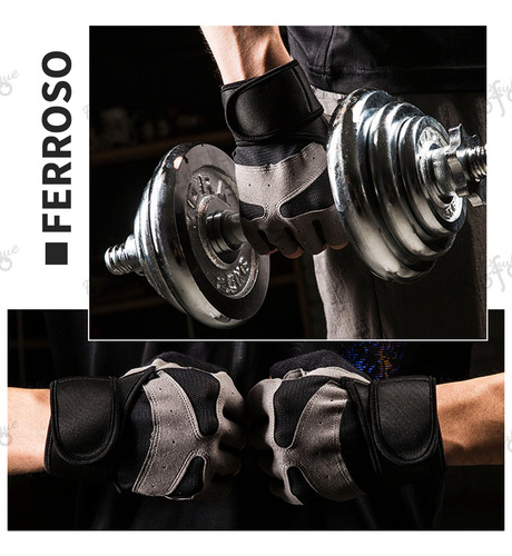 Y Guantes Para Gym Pesas Deportivos Muñequeras Mujer Y