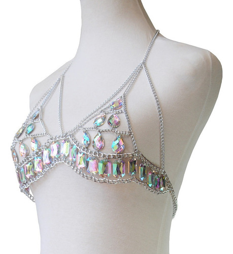 Y Conjunto De Sujetador For Mujer Con Cadena Corporal Y