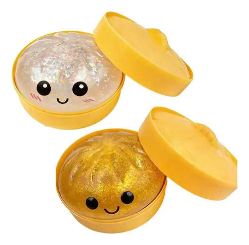 2 Bolas De Masa Gigantes Con Purpurina – Morado Y Amarillo, Súper Suaves Y Antiestrés, Ideales Para Adultos Y Niños