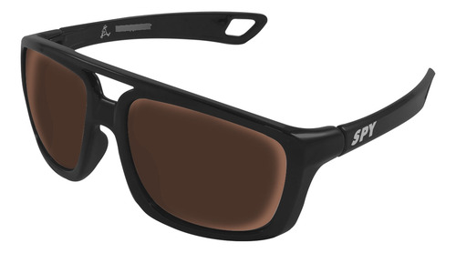 Óculos De Sol Spy 69 - Pepper Polarizado Armação Preto Lente Marrom Sem Espelho Polarizada
