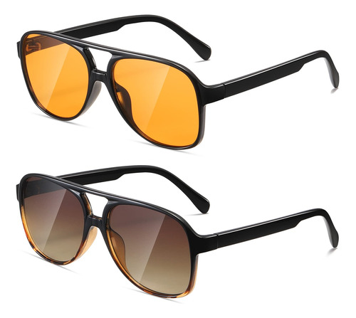 Masdun Gafas De Sol Estilo Aviador Cuadradas Retro 60mm Ldsa