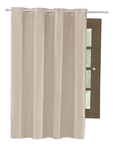 Cortina Blackout Corta Luz Pvc 110cm X 130cm Cor Palha