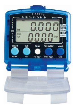 Podómetros Wallis PO270210 Fitness Traslúcido Reloj/clip Para Cintura Color Azul