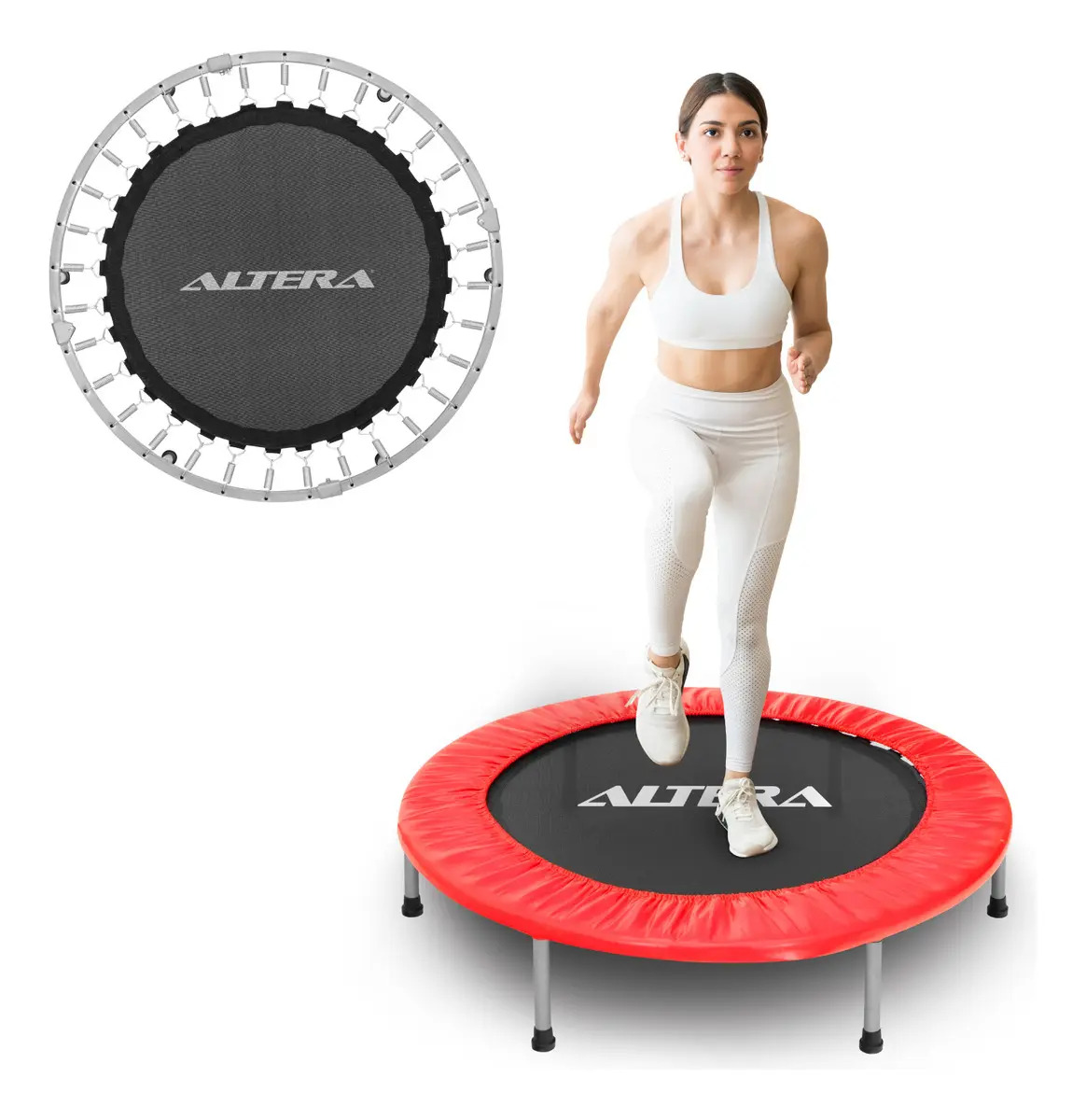 Trampolin Brincolin Aerobico Plegable Gimnasio Fitness Color Rojo