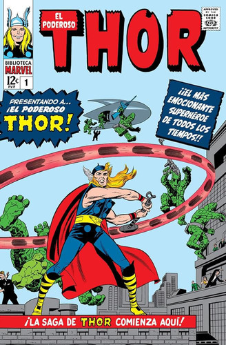 Biblioteca Marvel: El Poderoso Thor 01 - 1962-63, De Jack Kirby, Stan Lee. Editorial Panini, Tapa Blanda En Español