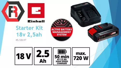 Kit Cargador Y Bateria Einhell 18v 2.5 Ah Litio Starter Kit