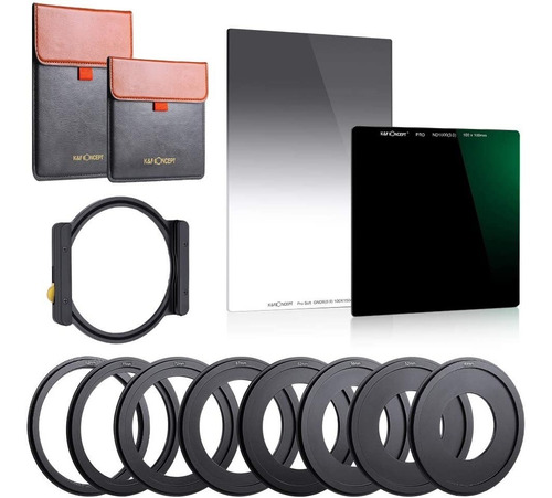 Imagem 2 de 7 de Filtro Nd1000 100x100mm + Suporte + Nd Graduado Gnd8 0.9 Kf