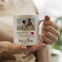 Comprar Taza Personalizada Diseño Spotify, Taza Diseño Pareja.