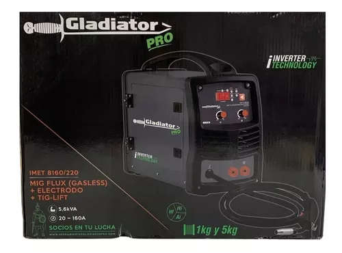 Soldador Inverter Gladiator Pro IMET-8160 MIG TIG 160A