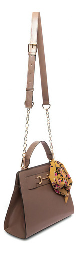 Bolsa Bromina-med Steve Madden Para Dama Acabado De Los Herrajes Oro Color Marrón Claro Correa De Hombro Marrón Claro Diseño De La Tela Liso