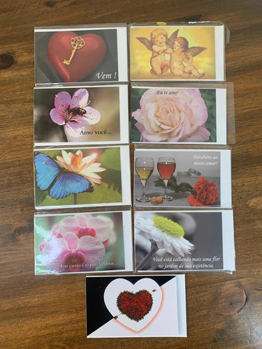 Kit 18 Cartões Impressos Sortidos - Amor