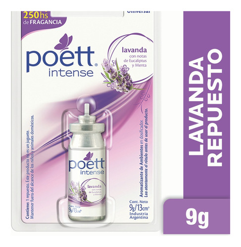 Aromatizante De Ambiente Poett Intense Lavanda 9 Gr Repuesto