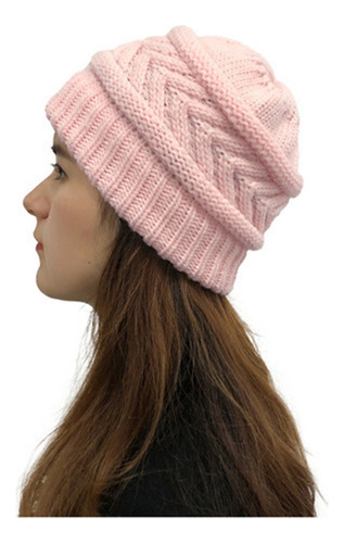 A Mujer Sombreros Invierno Gorro De Punto Elástico Cálido