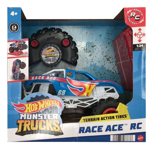 Carro Control Remoto Monster Truck De Hotwheels Race Ace Rc