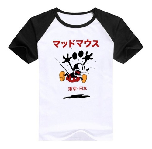 Remera Mickey Japan Aesthetic Spun Adulto/niño Unisex