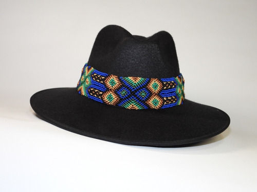 Sombrero Artesanal Rayuela Color Negro Onyx