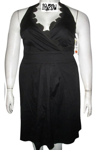 Vestido Negro Halter Elegante Talla 2x 20w (38/40) Jump Girl