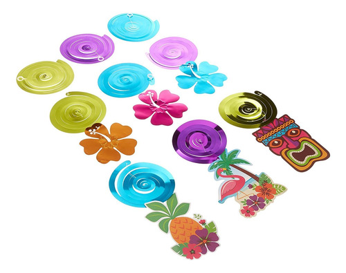 Summer Luau Party Foil Swirl Kit De Decoración