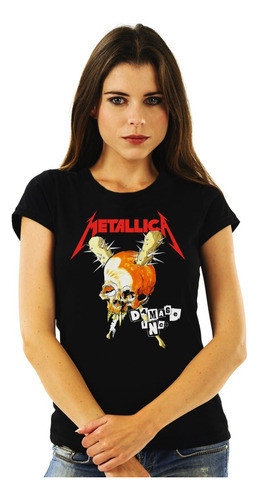 Polera Mujer Metallica Damage Inc Metal Impresión Directa