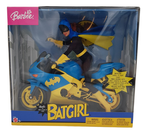 Barbie Batgirl En Motocicleta Dc Comics 2003 Con Detalles
