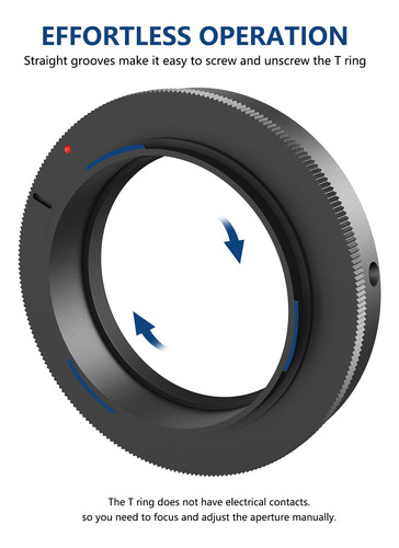 Lightdow Anillo Adaptador De Lente De Montura T/t2 Para Eos.