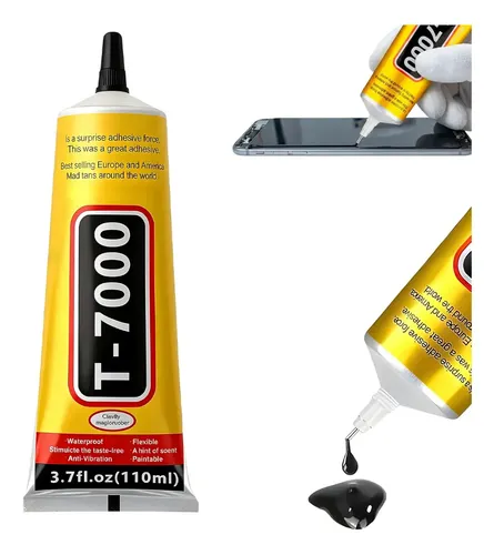 Pegamento T7000 1pz Liquido Gel Negro Multiusos Bisuteria Joyas Manualidades Adhesivo Reparacion Cristal Display Marco Pantalla Monitor Touch Mantenimiento Profesional Celulares Tablet 110ml