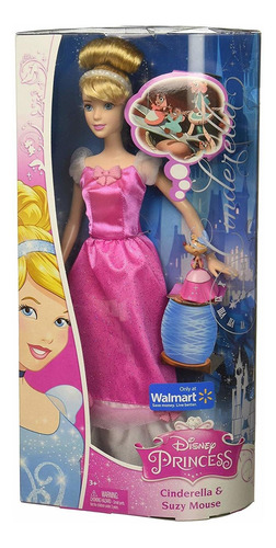 Cinderella Doll And Suzy Mouse Pink  Set De Regalo Excl...