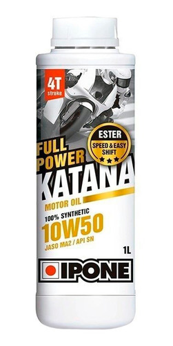 Aceite Sintético Katana Full Power 10 W 50 Ipone