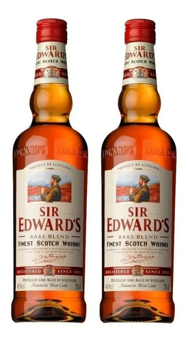 Whisky Escoces Sir Edwards  X 2 Made In Francia-700cc