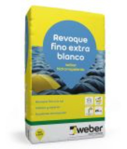 Revoque Fino Hidrorrepelente Weber X 30kg