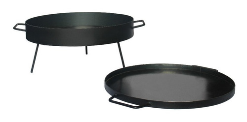Kit Disco Paellera 55 Cm + Mechero Quemador A Gas 3 Aros + Tapa Bifera Premium Nicstore