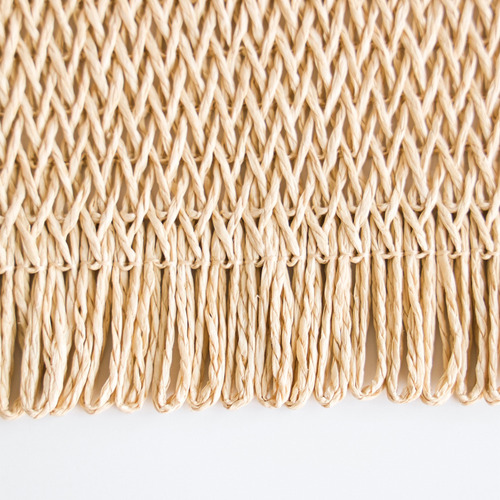 Individual Flecos 30x45cm Natural Set X 6 Miuri Marrón Claro Flecos