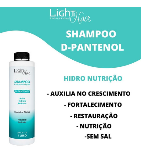 Shampoo D-pantenol Hidro Nutrição - 1l - Light Hair