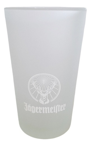 Set X6 Vasos Jägermeister Blanco Cónico Vidrio Esmerilado 