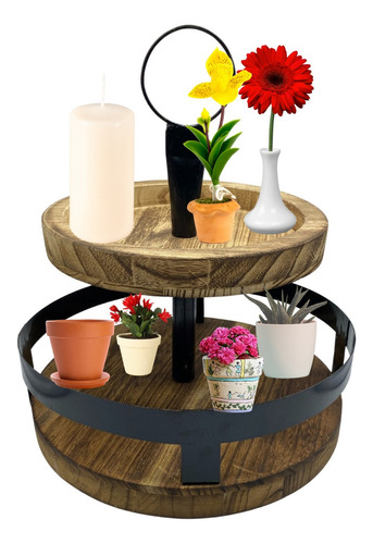 Bandeja Decorativa Madera Para Decorar Tu Hogar Ak2ttred01 Color Marrón Oscuro