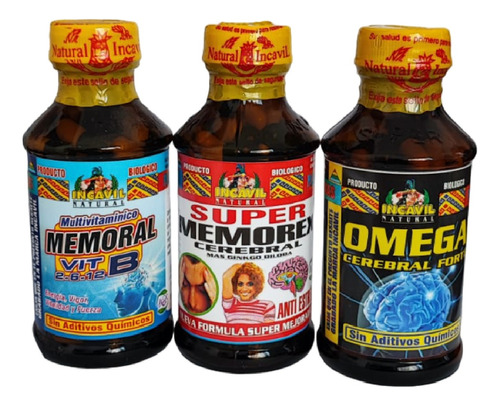 Super Memorex Cerebral Omega Memoral C/u 500mg Pack 3frascos